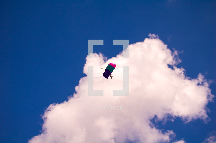 hang glider in the sky