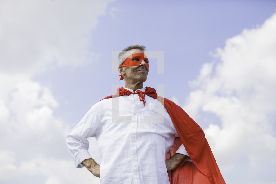 A Dad in a superhero cape 