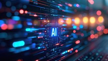 AI artificial intelligence and machine learning concept.
