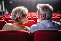 Elderly Couple at the Movies