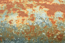 Rusted hood of a car