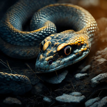 Illustration of a snake close
