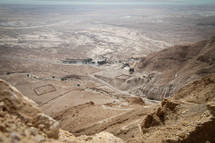 View of valley from Masada, Israel