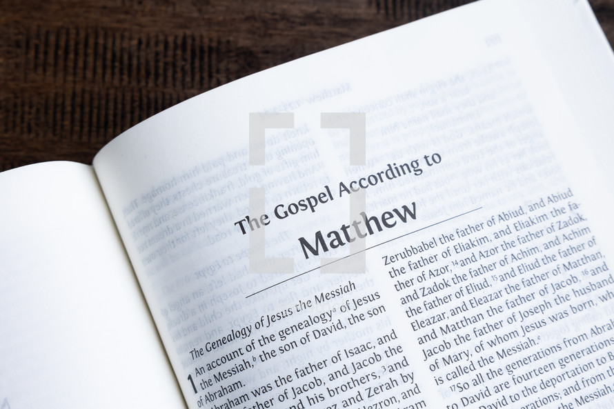 open Bible turned to Matthew 