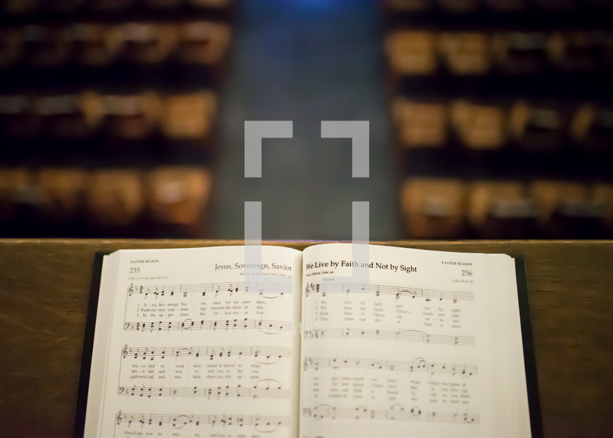 pages of a hymnal 