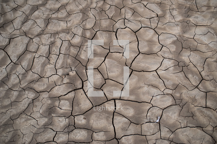 cracked dry clay soil 