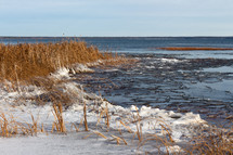 icy lake shore 