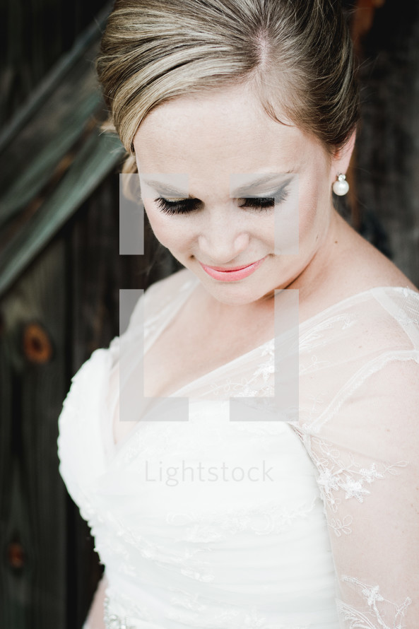 head shot of a bride 