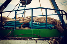 Roll rope used for fishing with vintage effect