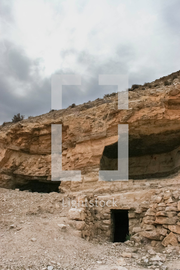 Caves beneath the hilltop fortress where it is believed John the Baptist was beheaded by Herod