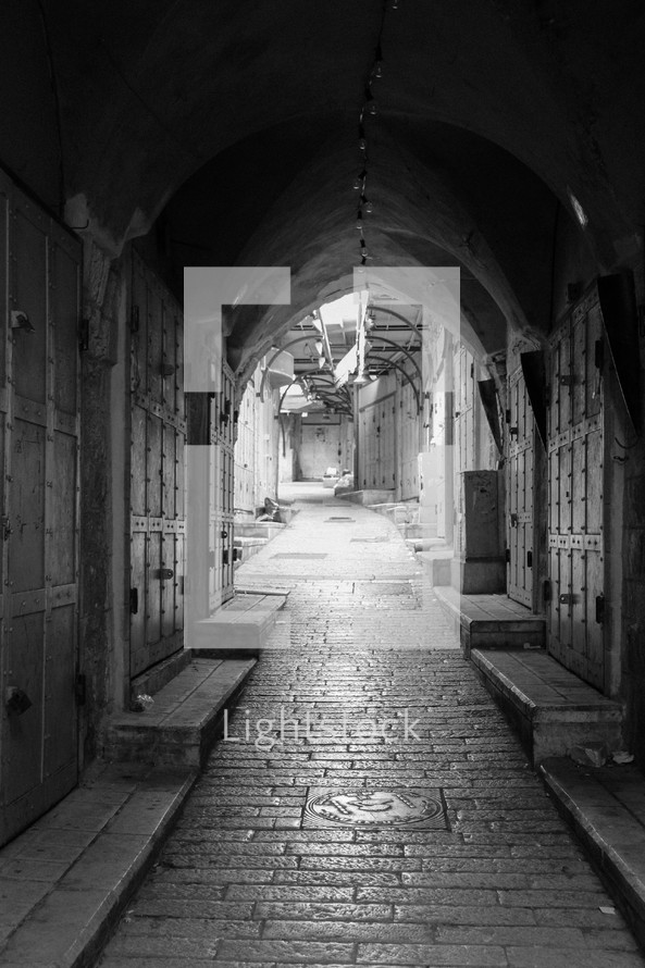 Market corridor in Nazareth