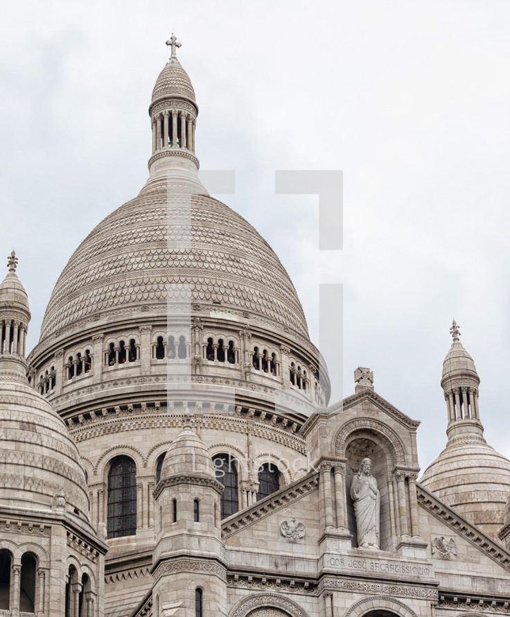 Sacre Coeur is the famous catholic church and popular landmark in Paris