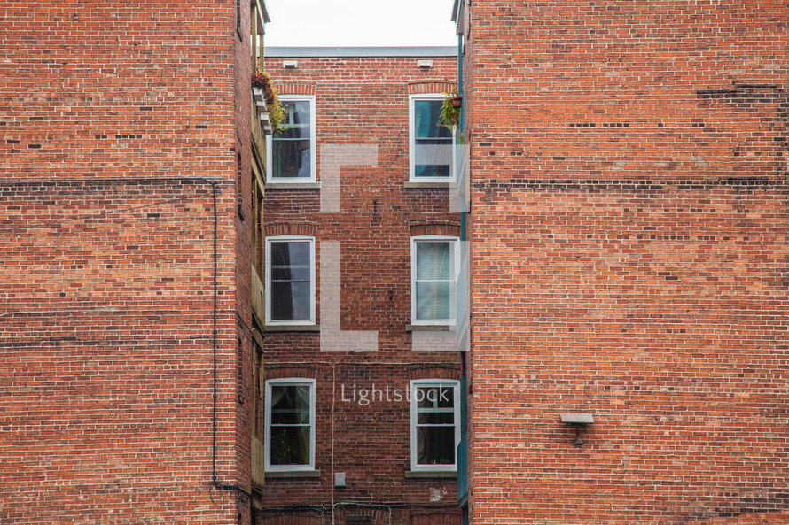 brick walls of a building 
