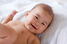 smiling infant