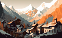 Illustrative mountain village