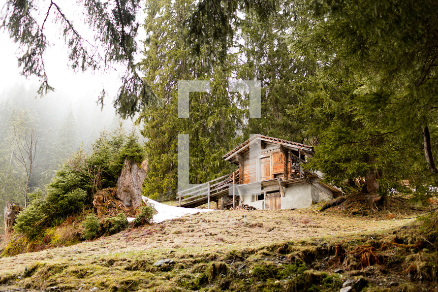 log cabin in Switzerland 