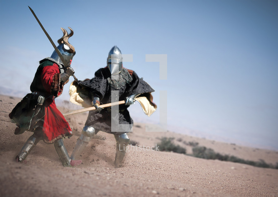 knights battling 