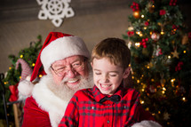 boy with Santa Claus 