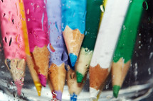 wet colored pencils 