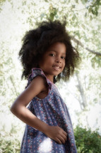 Portrait of a young African American girl child 