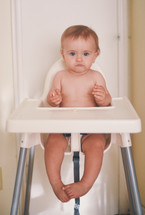 infant in a highchair 