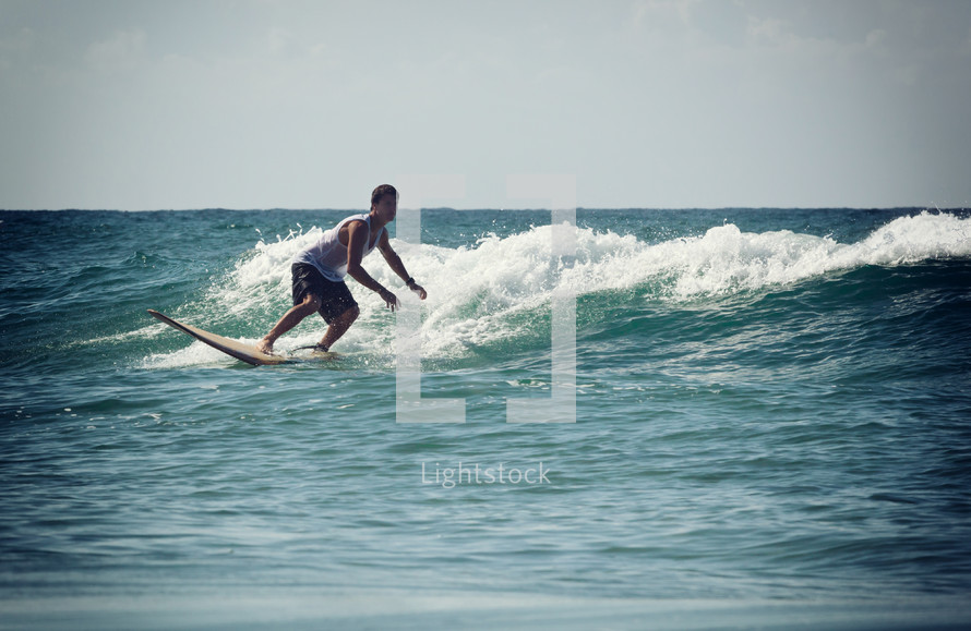 man surfing waves 