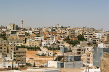 Buildings in a town in Jordan