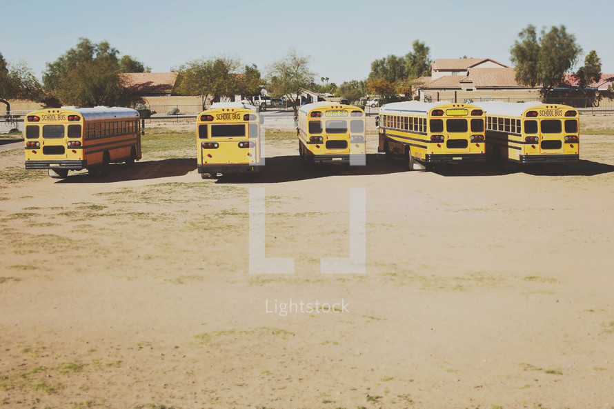 school buses parked in school yard