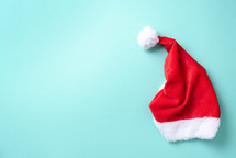Red Santa Clause hat with copy space