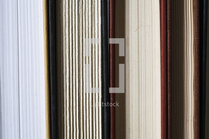 row of book spines 