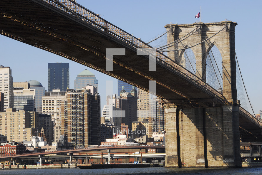 Brooklyn  Bridge spanning the East River