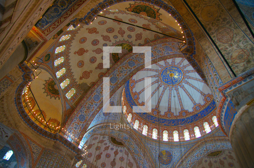 An exquisite rotunda in the Blue Mosque, Istanbul 