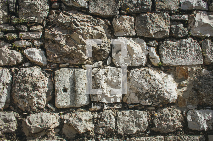 rock wall in Jerusalem 