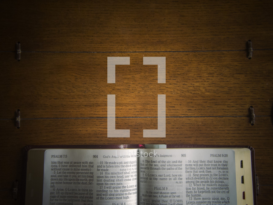 open Bible on a floor 