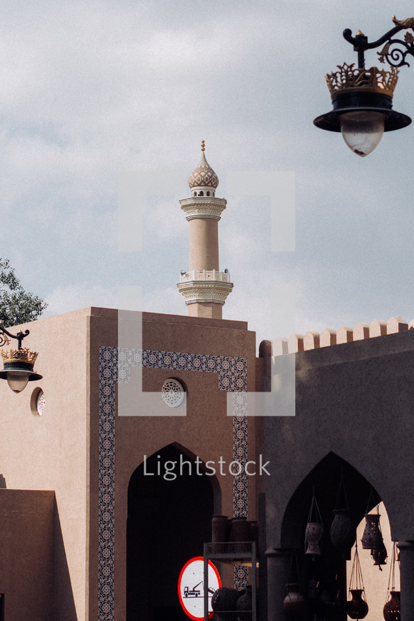 Mosque in Nizwa, an ancient city in the Ad Dakhiliyah region of northern Oman.