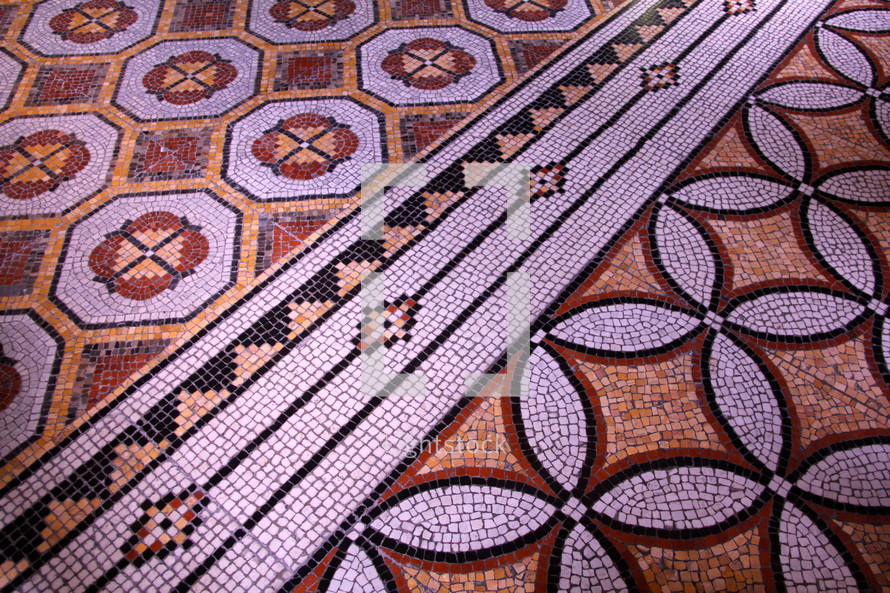 mosaic tile floor 
