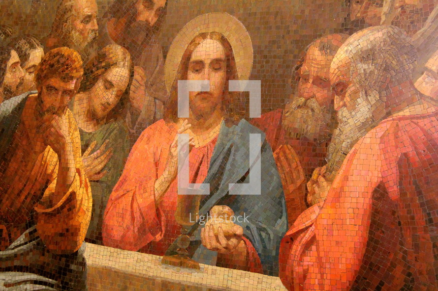 Jesus giving communion 