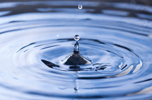 drop of water making a splash 