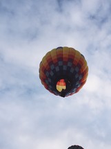 rising hot air balloon