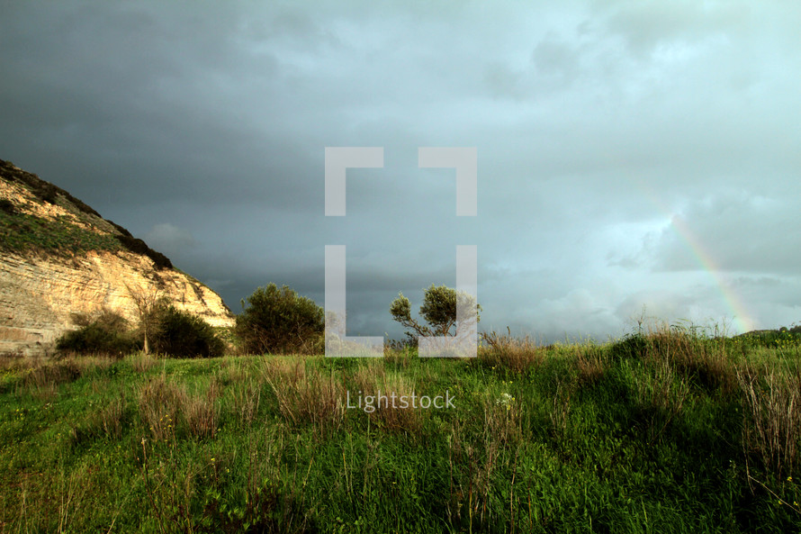 Rainbow over the Valley of Elah where David killed Goliath
