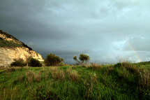 Rainbow over the Valley of Elah where David killed Goliath
