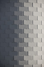 curved white brick wall 