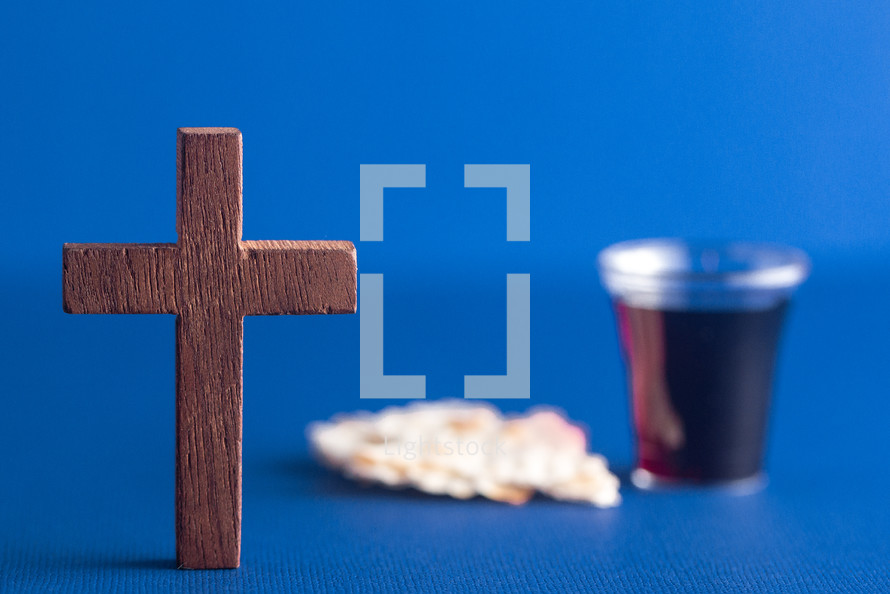 cross and communion elements 
