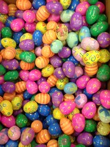 colorful plastic Easter eggs 