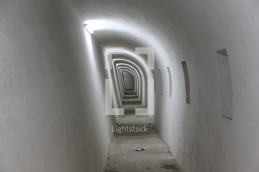 Long hallway with firing positions in the Castle Morro