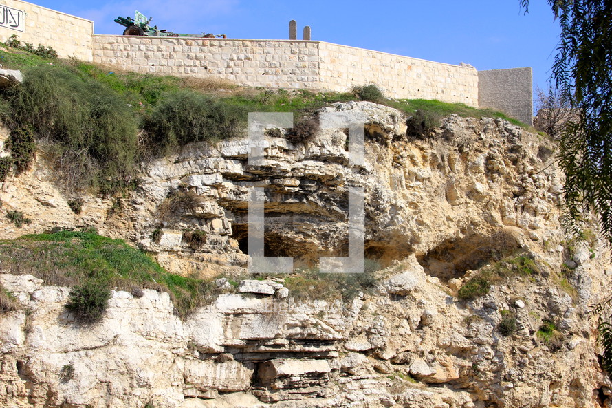Golgotha, place of the Skull, probably site of Calvary.