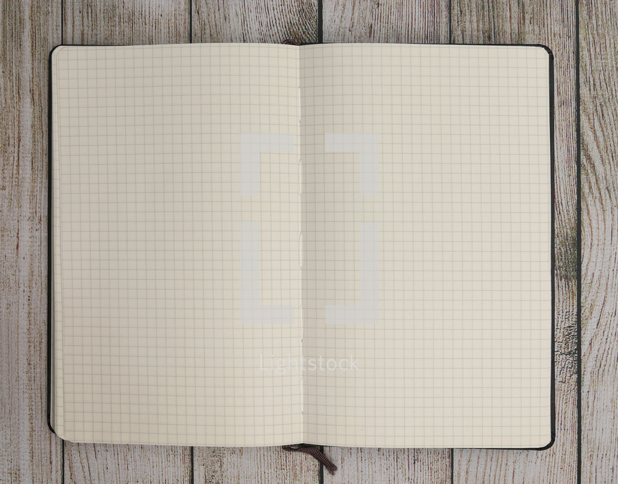 graph paper in a notebook 