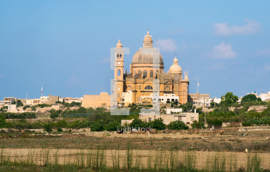 The National Shrine of the Blessed Virgin of Ta' Pinu, parish church and minor basilica located near Gharb on the island of Gozo, Malta
