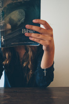 woman reading the New Testament 