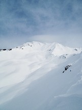 snow covered mountain peak 